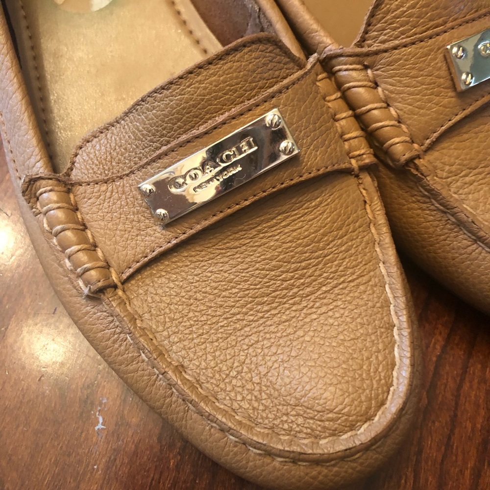 Coach Women's Tan Loafers - Picture 3 of 5